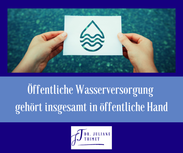 Read more about the article Öffentliche Wasserversorgung gehört insgesamt in öffentliche Hand