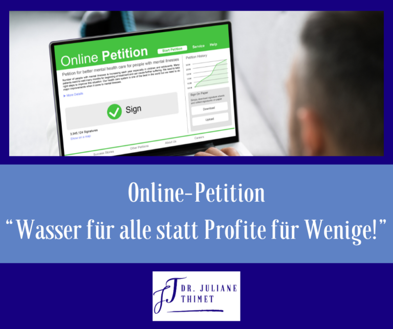Mehr über den Artikel erfahren Online-Petition „Wasser für alle statt Profite für Wenige!“